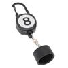 Billiard Chalk Holder ABS Portable Pool Chalk Holder with Retractable Rope Buckle for Billiard Accessory Round