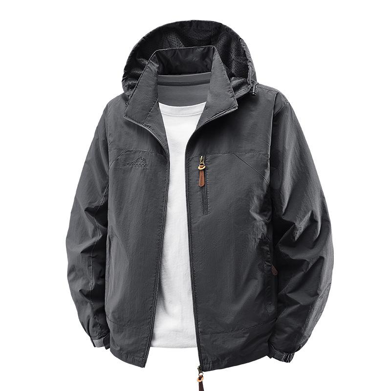 Men's Waterproof Windproof Hooded Jacket for Spring/Autumn - Style 8817