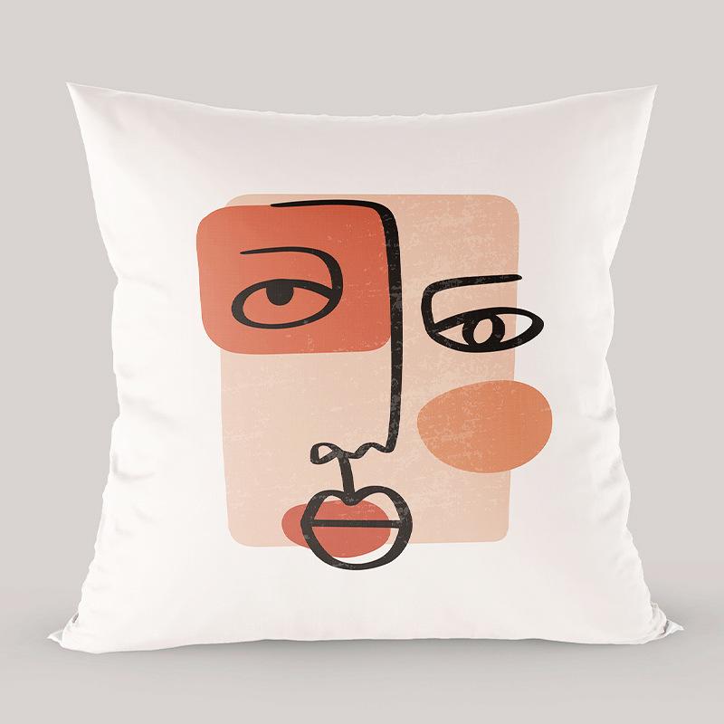 Nordic Light Luxury Wabi-sabi Style Pillow Abstract Color Simple Modern Sofa Cushion Office Bed Pillow