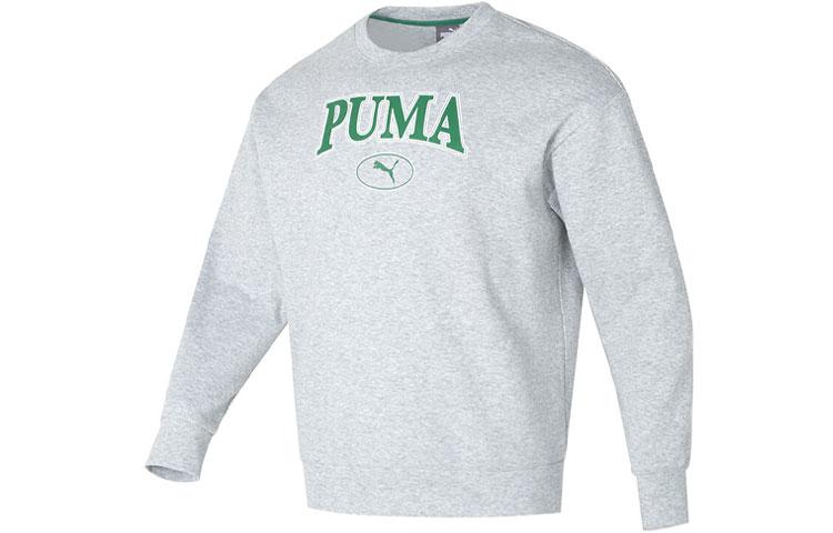 PUMA Sweatshirts Unisex Gray Crew Neck Moderate Regular 682929-04 L