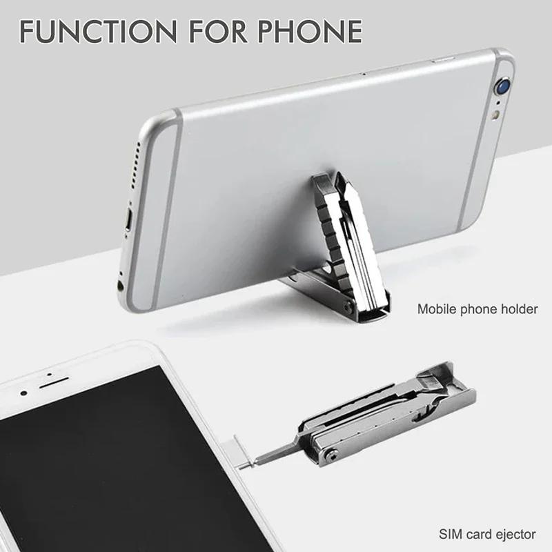 Portable Mini Stainless Steel Screwdriver Wrench Bottle Opener Combination Tool Set Outdoor Emergency EDC Repair Multitool