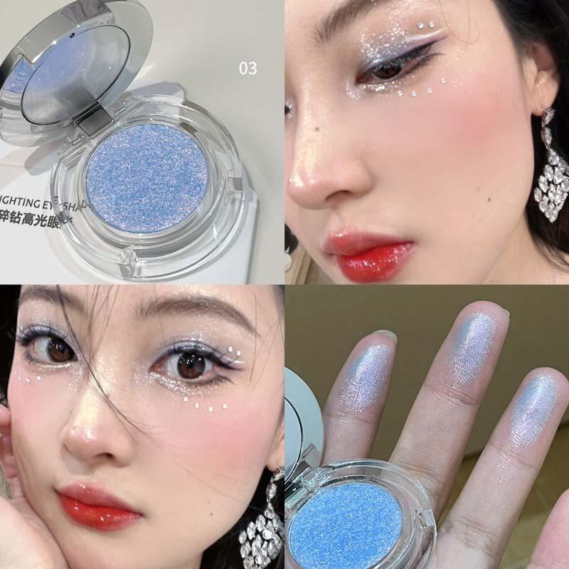 Shimmer Fine Glitter Single Color Highlighter Eyeshadow Brightening Face Makeup