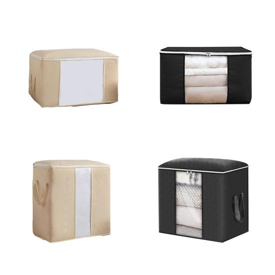 Recipiente de roupas reutilizável, resistente ao desgaste, tecido não tecido, durável, abertura larga, saco de armazenamento de colcha para quarto