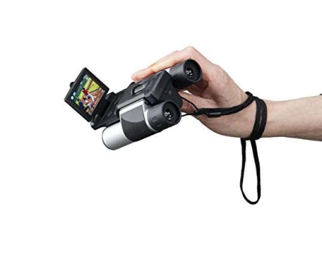 Kiyoraka DX-R01 2.5K Resolution Digital Binoculars with LCD Screen [Recordable DX] No PC Required, Rechargeable Panel, Easy Viewing for Sports