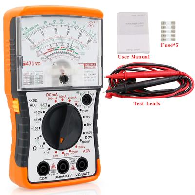 Multimètre Mini Analogique NJTY S471PRO, Multimètre Mécanique Universel Haute Précision Anti-Brûlure