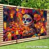 1 piece large Undead Day candy skeleton background cloth - Karavira Katrina Flower Party banner