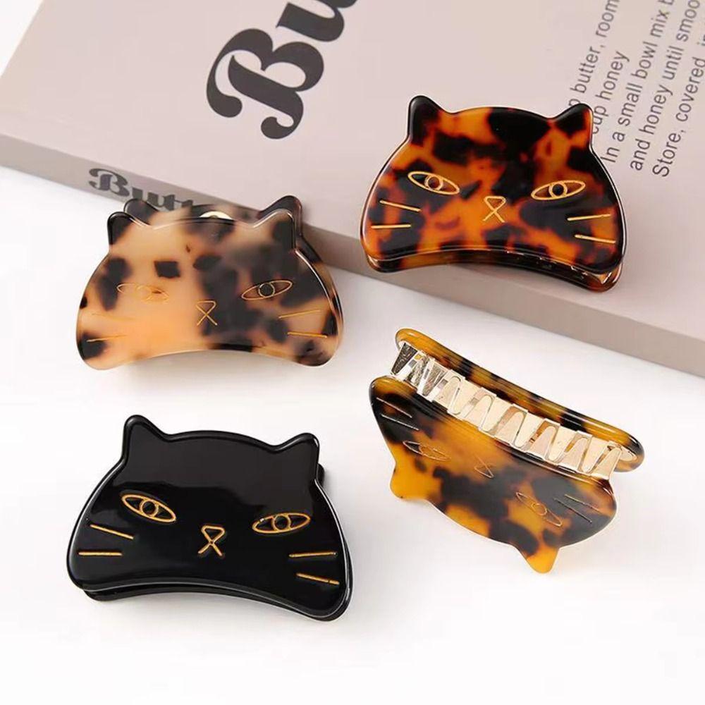 Big Animal Acetate Hairpin Metal Tooth Claw Clip Elegant Grab Clip