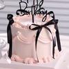 Modelo de Bolo de Aniversário de Simulação 6 Polegadas / 15cm Estilo Ballet Fada Fita Laço em Forma de Creme Adereço para Foto Decoração de Restaurante Exibição