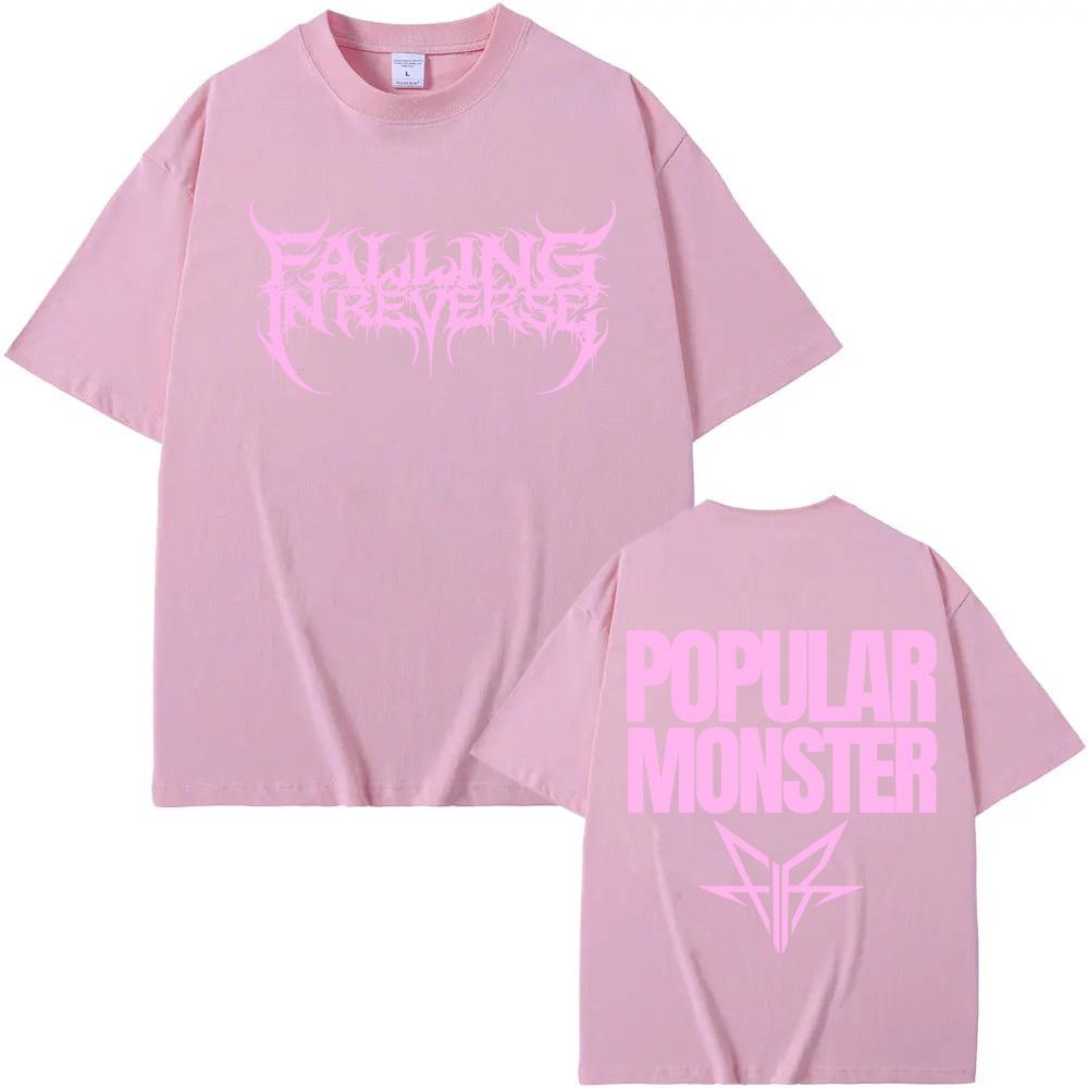 Falling In Reverse Summer New T Shirt Short Sleeve Singer's same styleTee-shirt Graphic Printing Popular Monster Text Tshirt
