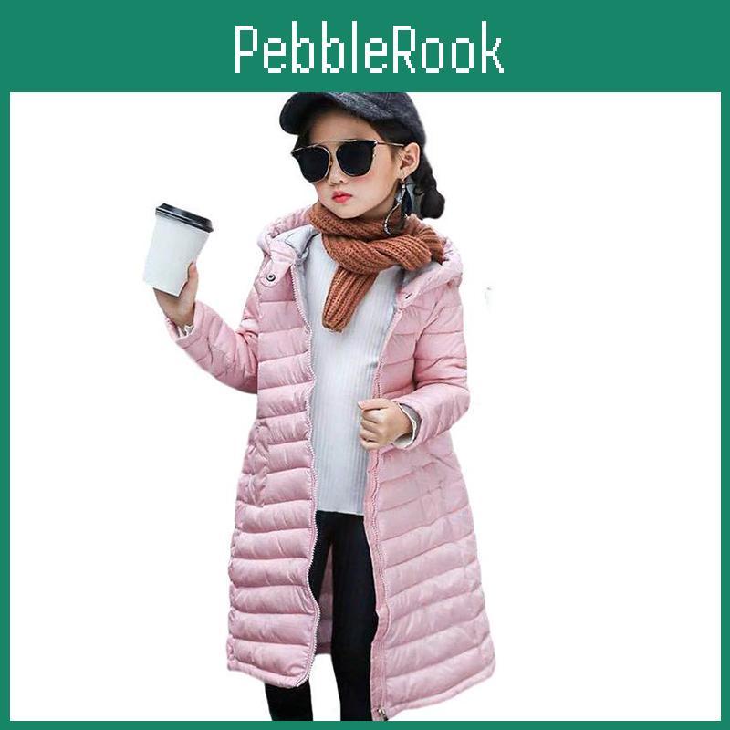 Trench Girls Yubaobei New Coats Winter Kids Clothing Coat Kids Hooded Plus Velvet Cottonpadded Clothing