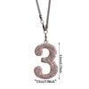Car Pendant Interior Rearview Mirror Crystal Numbers Decoration Car Hanging Ornament Car Hanging Accessories