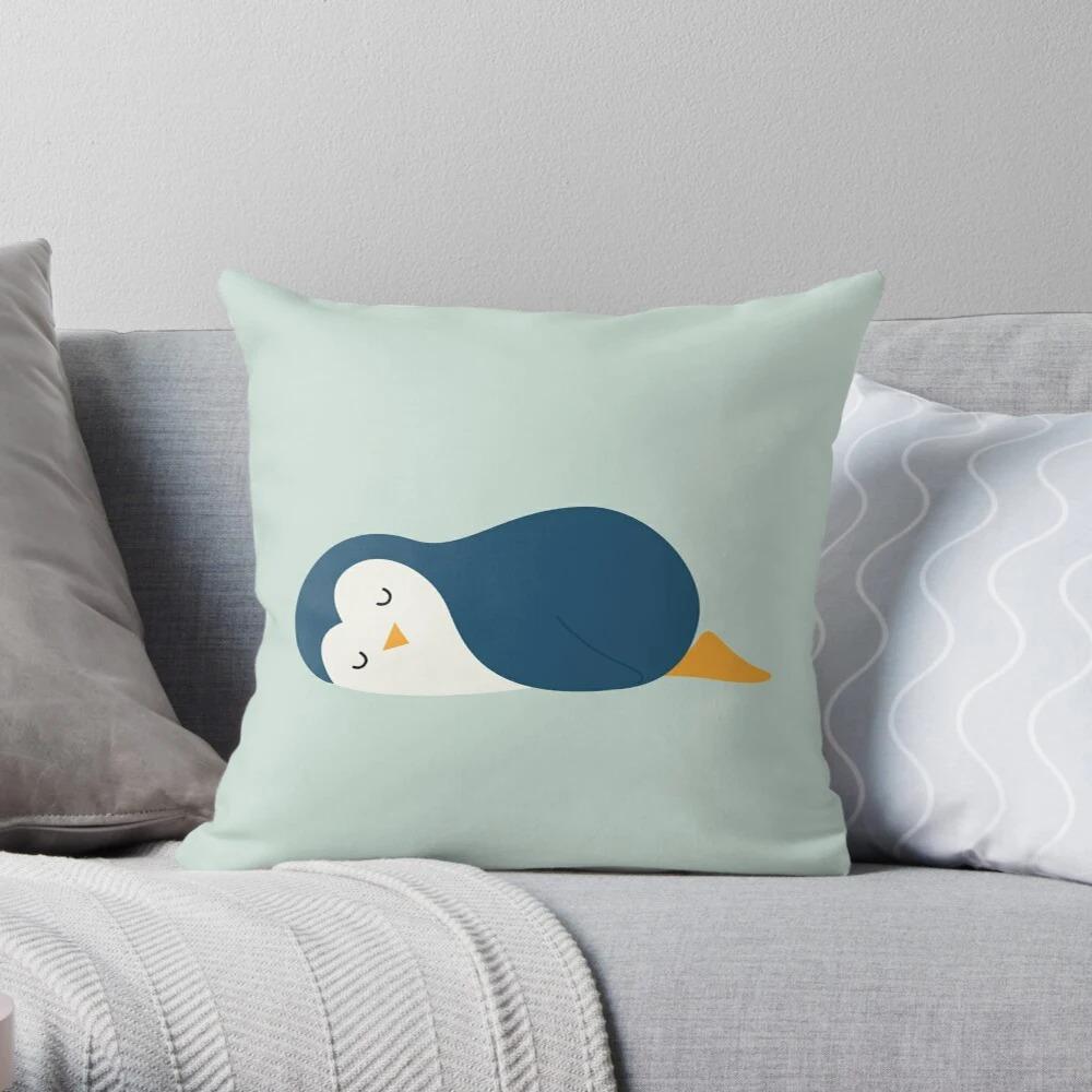 Büro Dekokissenbezug Cartoon Tier Pinguin Eisbär Druck Dekorativer Heimkissenbezug Quadratisch