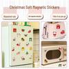 20 Soft Magnetic Christmas Refrigerator Magnets - Festive Santa Claus DIY Decorations