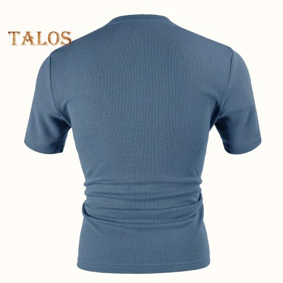 Tricou bărbați cu guler în V, mânecă scurtă, culoare solidă, Slim Fit, moale, respirabil, vară, casual, topuri, purtare zilnică