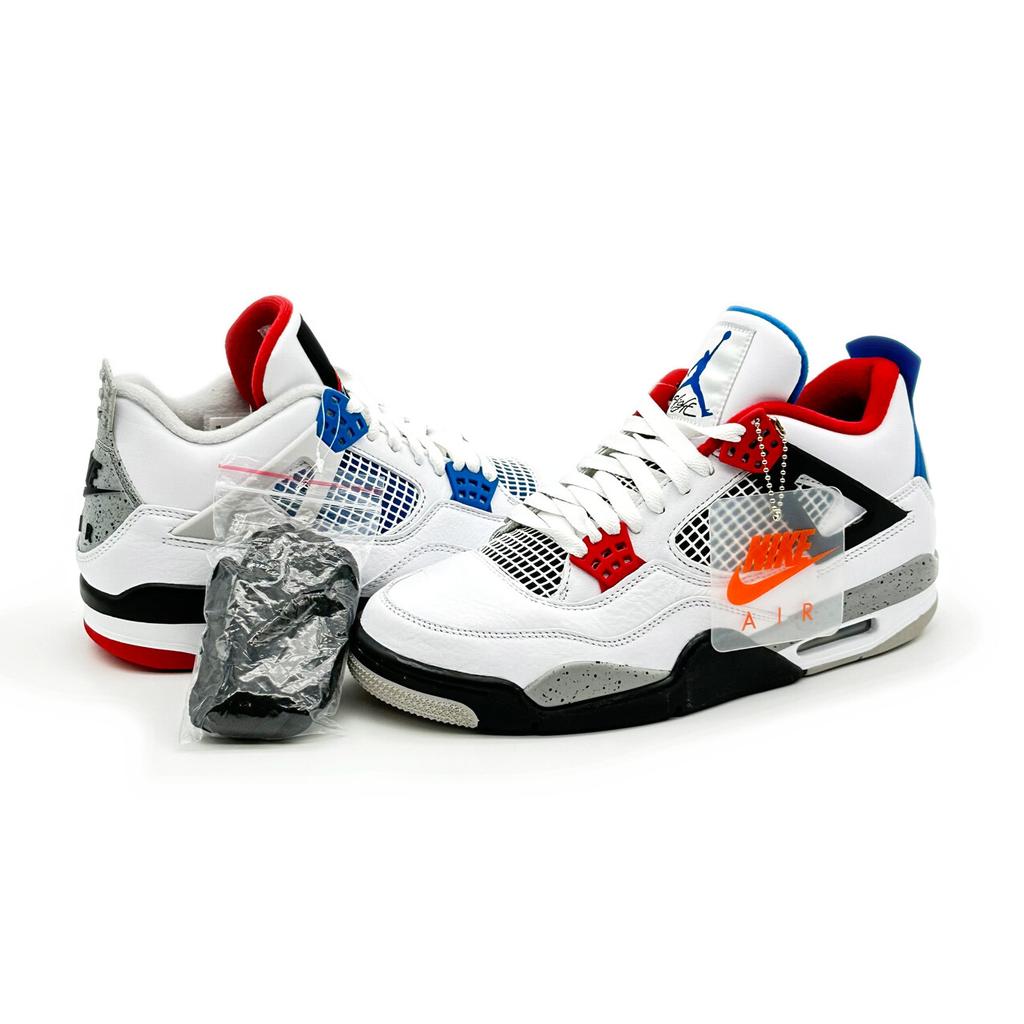 CI1184-146 Nike Air Jordan 4 Retro What The 4 Fire Red Military Blue Grau (Herren