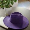 LIDHAY Western Style Suede Hat, Unisex Wide Brim Fedora Hat, Felt Panama Hat, Rancher Hat LIDHAY Western Style Suede Hat, Unisex