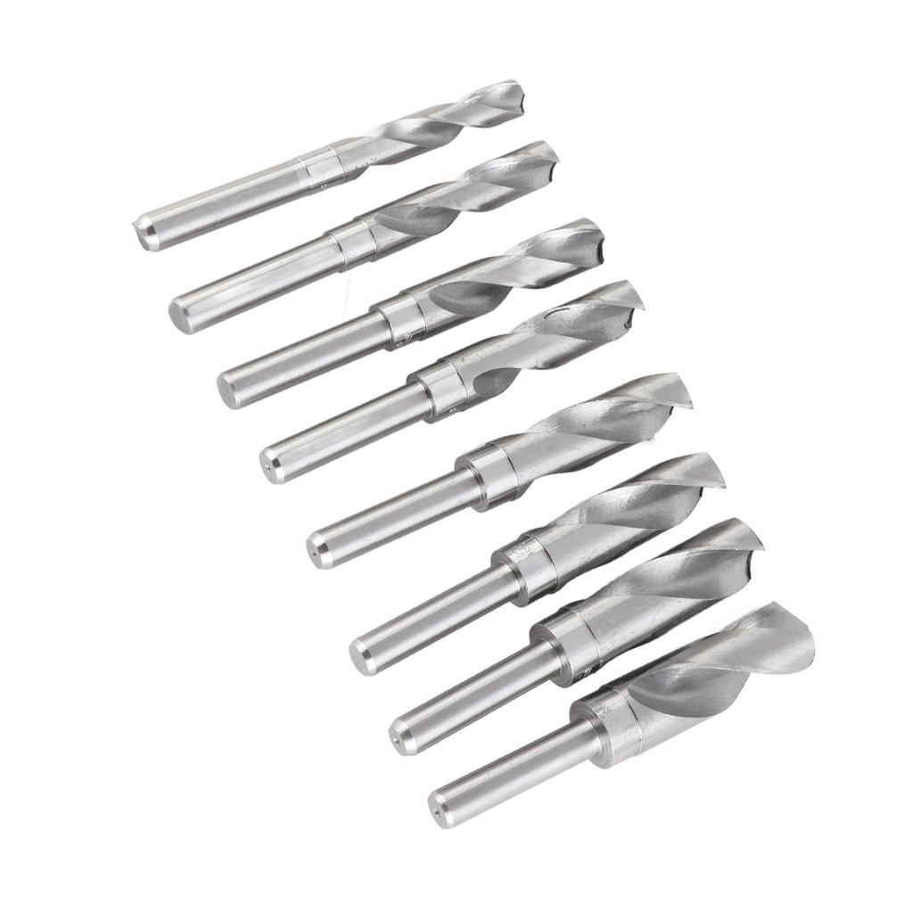 8Pcs White High Carbon Steel Twist Drill Bit Set Large Heat Treated Industrial