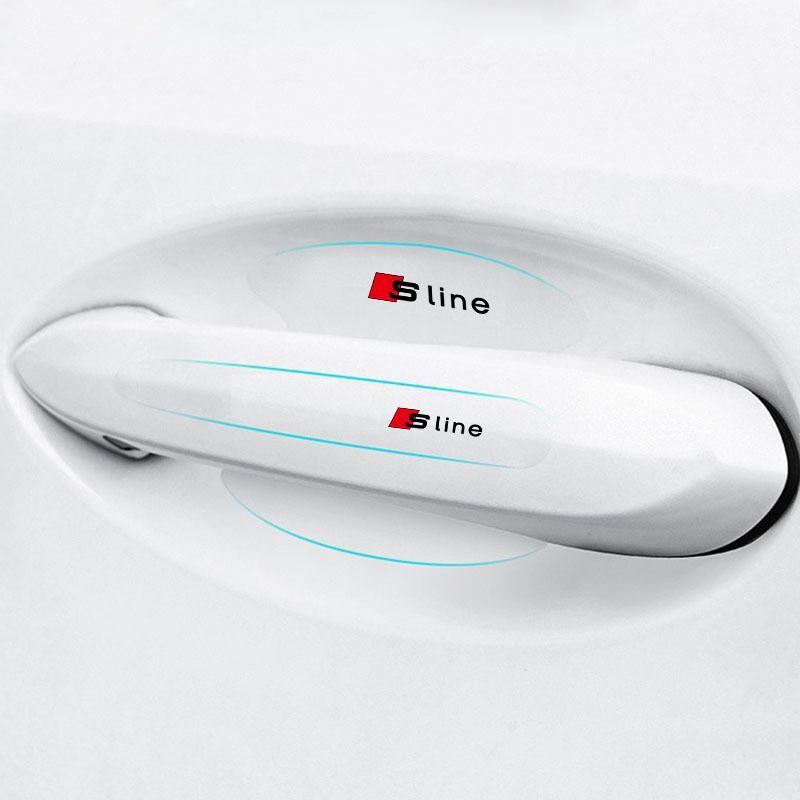 8Pc Transparent Car Door Handle Bowl Anti Scratch Protective Sticker For Audi C7 C6 C5 B5 B6 B7 B8 B9 D3 Q3 Q5 Q7 TT A1 A3 A4 A5