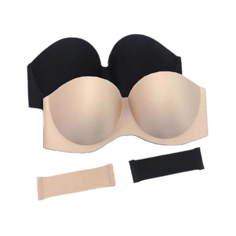 Reggiseno Push-Up Senza Spalline con Incrocio Senza Cuciture per Abiti da Sposa e da Sera