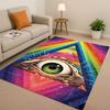 3D Freemasonry All Seeing Eye Symbol Evil Eye Living Room Non Slip Area Rug Carpet for Bedroom Playroom Sofa,Home Decor Doormat
