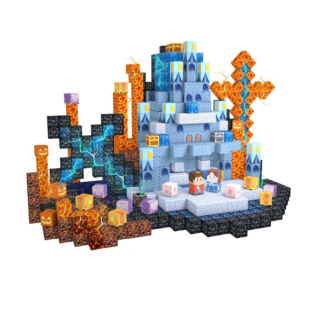 Blue Castle Magnetic Building Blocks - DIY Architecture Tiles for Kids