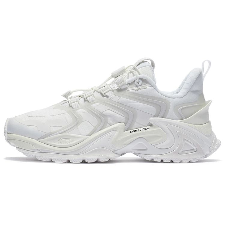 Li Ning Cat Paw X-Claw Ace Fabric Synthetic Leather Reflective Rebound Low-Top Running Shoes Women sneaker White ARYR018-1