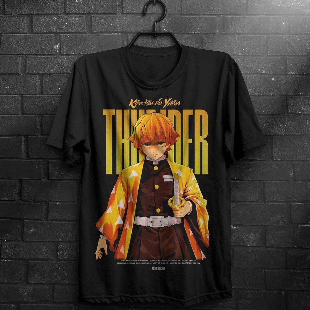 Zenitsu Shirt Lightning Breathing Shirt Hashira Shirt Demon Slayer T-Shirt Mens Womens Tees Top Gifts 3XL