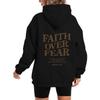 2025 popular men's and women's fleece sweater letter print kangaroo pocket new hooded sweater