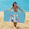 Retro Sonnenuntergang Palme Strandtuch Polyester Schnelltrocknend Badetücher Sommerurlaub Schwimmbad Sanddicht Decke Reise Matte