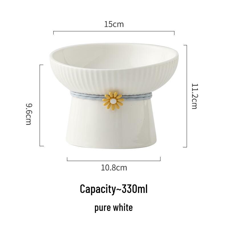 Changbaosen Anti-Tip Ceramic Pet Bowl 15cm