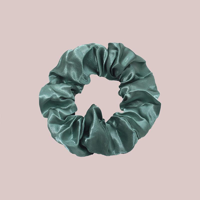 8Pcs  Satin Fabric Sausage Loop Hair Rings Set Solid Colour Fabric Loop Hair Rope Hair Scrunchies Scrunchy Black Coffee