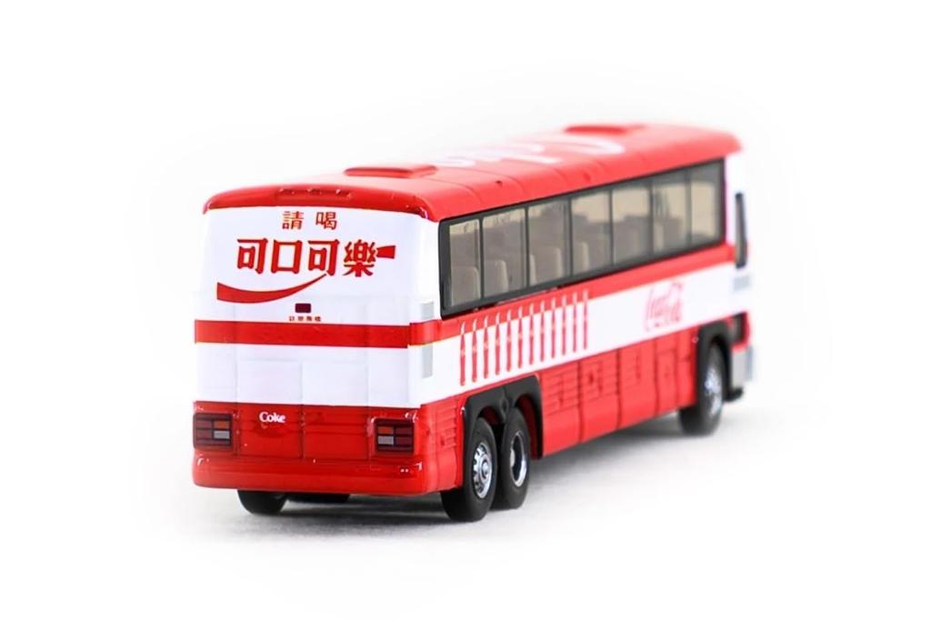 Tiny City Scale 96A3 Diecast Model 1/110 Single-Deck Coca-Cola Bus, Car, Red/White