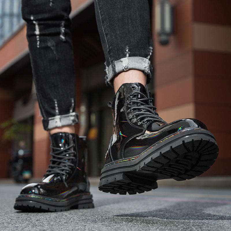2024 New Arrival Outdoor High Top Men Casual Shoes Leather Fashion Lace-Up Motorcycle Boots Luxury Brand Classic Desert Boots