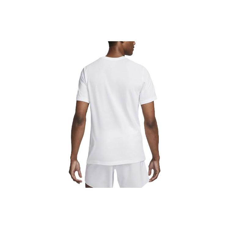Nike T Shirts Men's White Crew Neck Moderate Straight Fit FJ1504-100