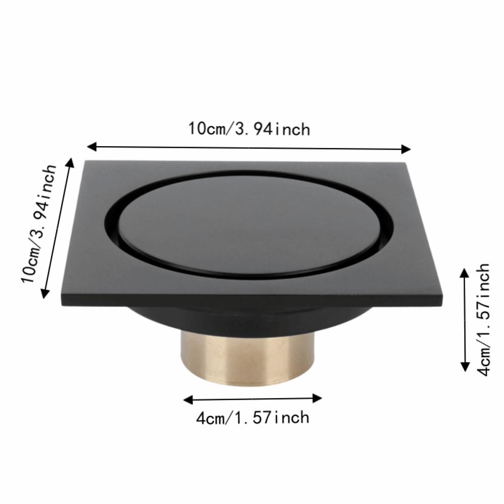 Black Shower Drain Kit Brass Floor Drain Retro Style Floor Drain Strainer  Balcony