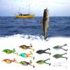 5Pcs Fishing Lures Soft Artificial Frogs Fishing Trout Fishing Lures Double Propellers Colorful Large Feet Swimbaits Set