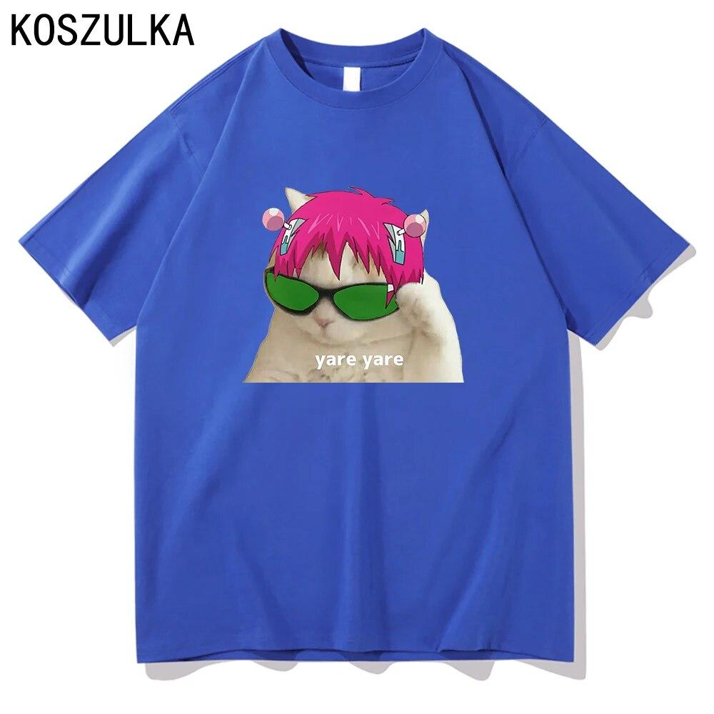 Hot Anime Saiki K T-shirt High Quality Cotton Tee Shirt Summer T Shirts Graphic Sudaderas Kusuo Unisex/women Hip Hop Sweatshirts Unisex