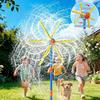 Aspersor Molino de Viento para Niños Juguete de Agua Giratorio 360 grados con 6 Palas y 54 Boquillas Conexión Universal a Manguera Diversión Verano al Aire Libre Salpicadura en el Patio Trasero