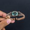 Aqua Apatite Jewelry, Handmade Gemstone Bracelet, 999 Copper Wire Wrapped Bracelet Antique Jewelry, For Engagement Gift