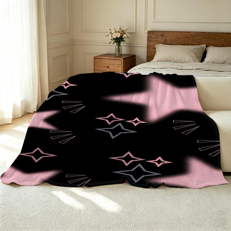 No-Shed Star Flannel Throw Blanket | Soft Cozy Warm Blanket for Home, Lounge, Naps, Movie Nights, Christmas & Halloween