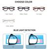 Trendy Anti Blue Light Wooden Grain Leg TR90 Glasses, Men Women Big Square Blue Ray Blocking for Computer Glass Frames F83026