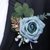 Artificial Flower Boutonniere Fabric Wrist Corsage for Groomsmen Bridesmaids