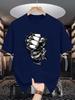 Unisex Cotton Tee Strength Clenched Fist Art Graphic Print Loose Breathable Summer Crew Neck Casual Street T Shirt Unisex Daily Wear