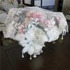 High Quality Pastoral Lace Embroidery Beaded Placemat Coaster Coffee Table Mat Cup Small Furniture Electrical Dust Cover Cloth