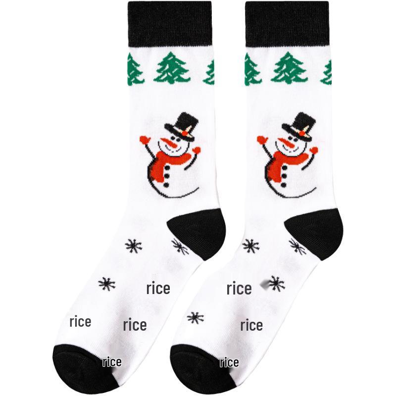 Trendige Unisex-Weihnachts-Baumwollsocken - Beliebter Europäischer & Amerikanischer Stil für Alle Jahreszeiten