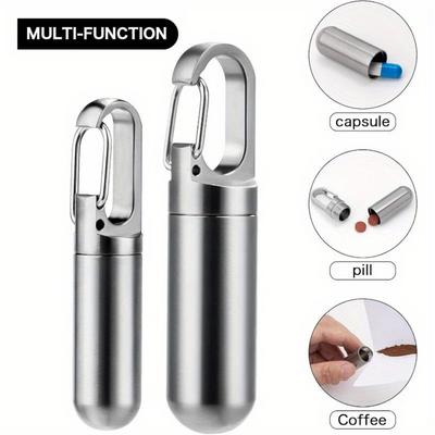 Portachiavi Portapillole, Portapillole Portatile Impermeabile, Portapillole da Viaggio, Carino Portachiavi Portapillole Per Portare in Gite All'aperto e in Campeggio.