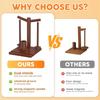 Natural Wood Craft Organizers With Mobile Device Mount Two Spindles For Knitting Crochet And Home Decoration