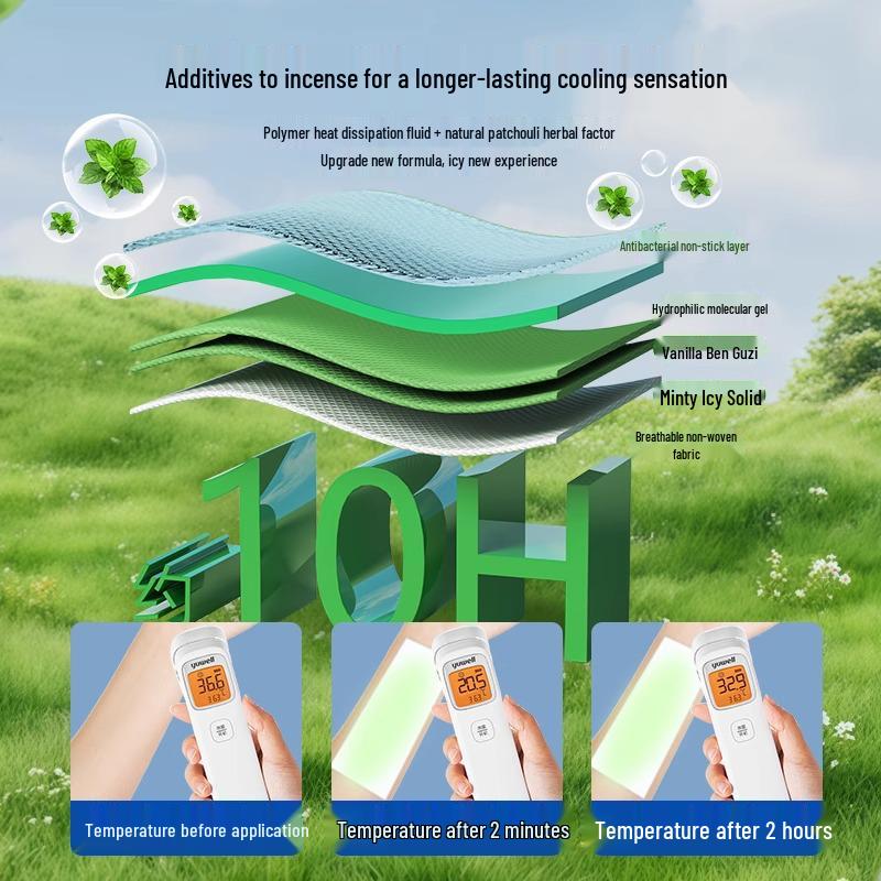 Agastache Cooling Patch: Outdoor Ice Pack for Heatstroke Prevention - Perfect for Summer, Dorms, and Mobile Phone Cooling