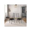 Chaises De Salle À Manger - MUVOE - Lot De 4 - Métal - Cuir PU - Gris