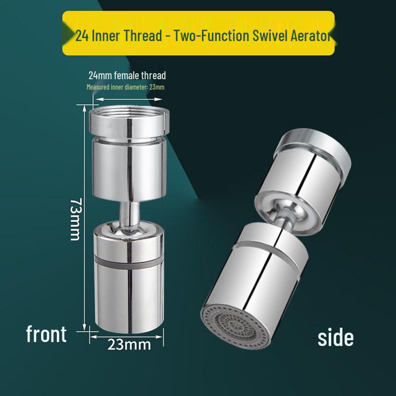 Universal Faucet Aerator with Splash-Proof Extender